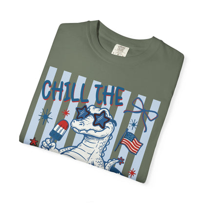 Fourth Out Chill Cat T-Shirt — Patriotic 4th of July Graphic Tee