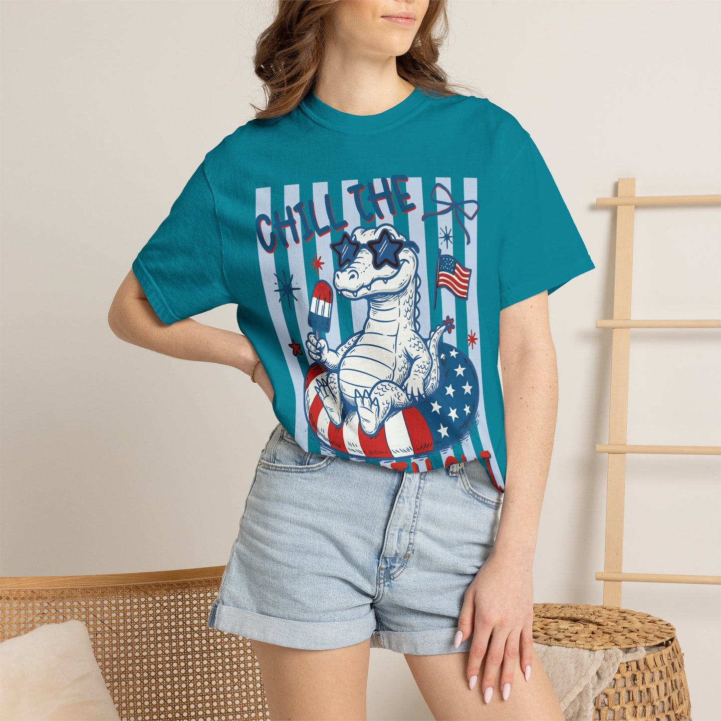 Fourth Out Chill Cat T-Shirt — Patriotic 4th of July Graphic Tee