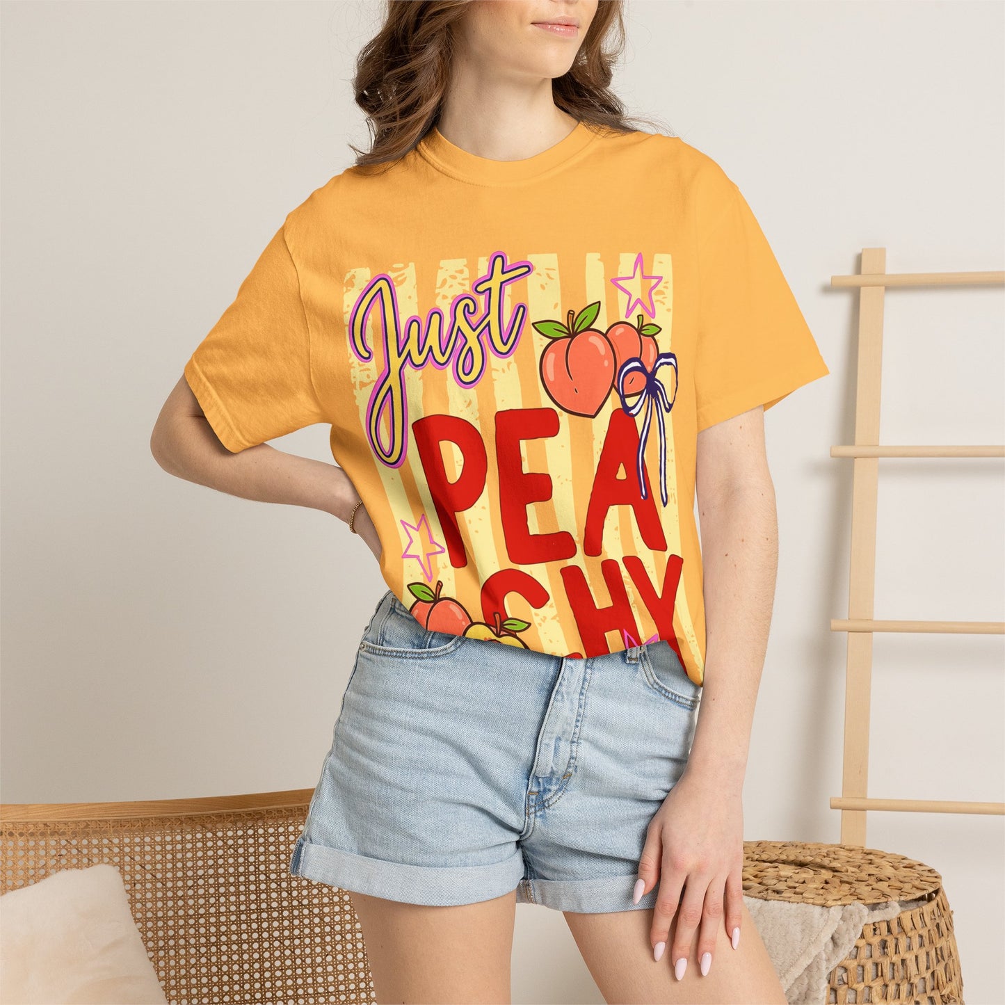 Just Peachy T-Shirt — Cute Retro Peach Graphic Tee