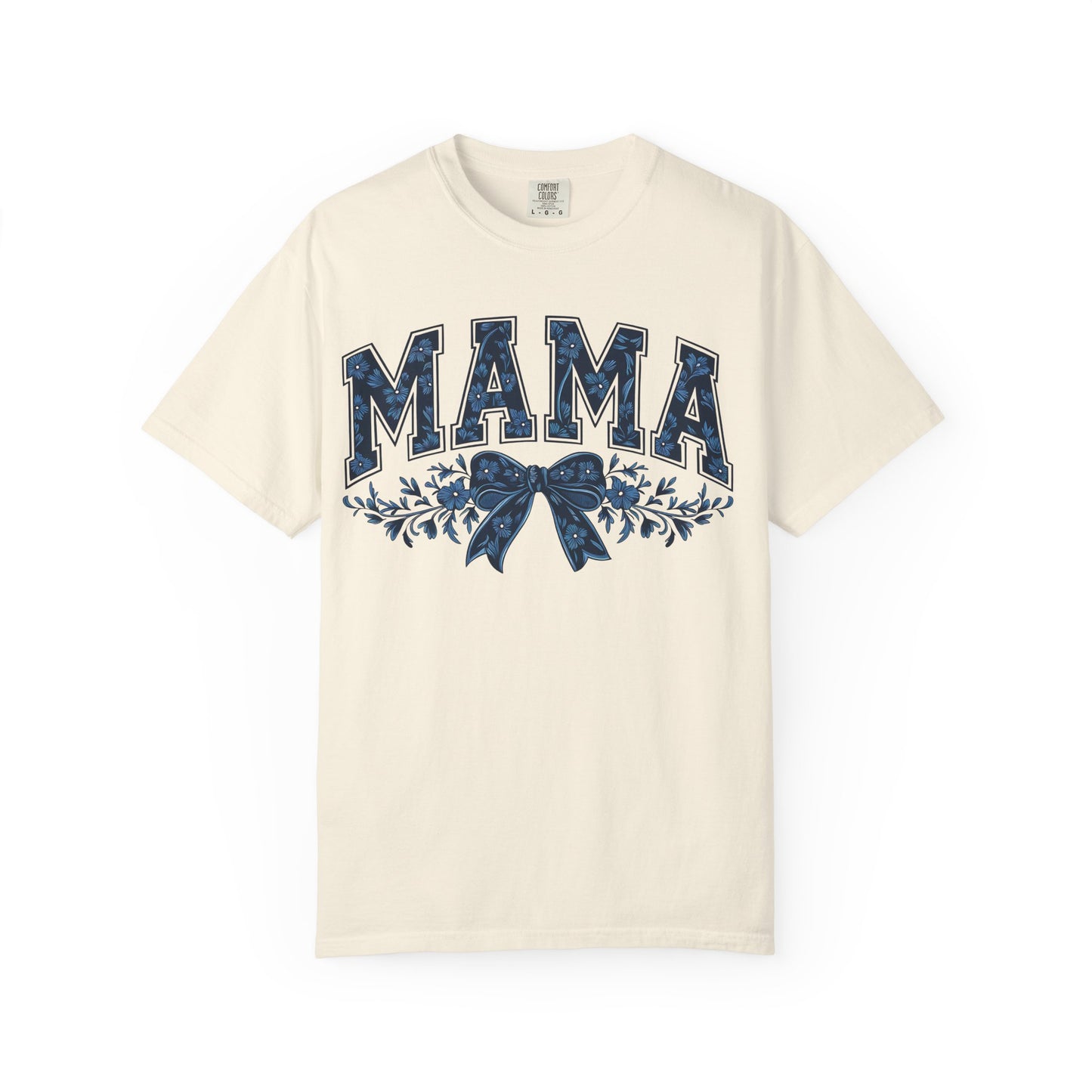 Mama Floral Bow T-Shirt — Retro Mom Graphic Tee