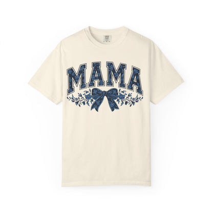 Mama Floral Bow T-Shirt — Retro Mom Graphic Tee