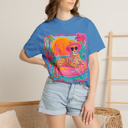 White Graphic T-Shirt — Bold Repeated Text Design