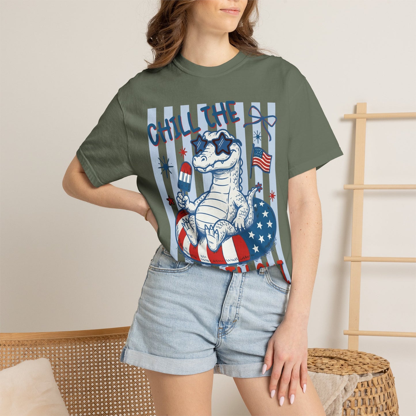 Fourth Out Chill Cat T-Shirt — Patriotic 4th of July Graphic Tee