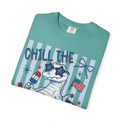 Fourth Out Chill Cat T-Shirt — Patriotic 4th of July Graphic Tee