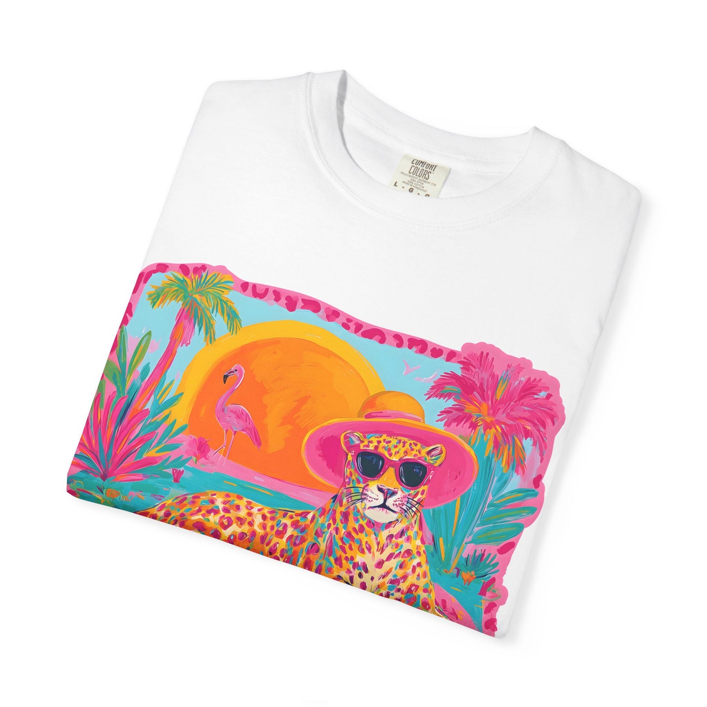 White Graphic T-Shirt — Bold Repeated Text Design
