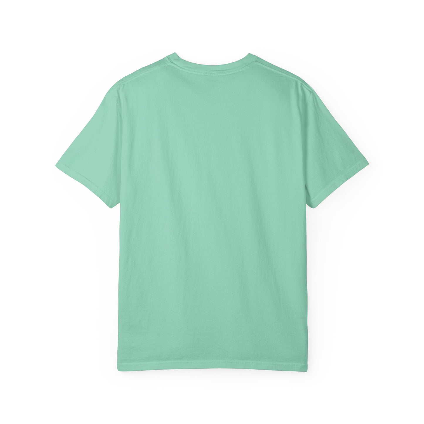 White Graphic T-Shirt — Bold Repeated Text Design