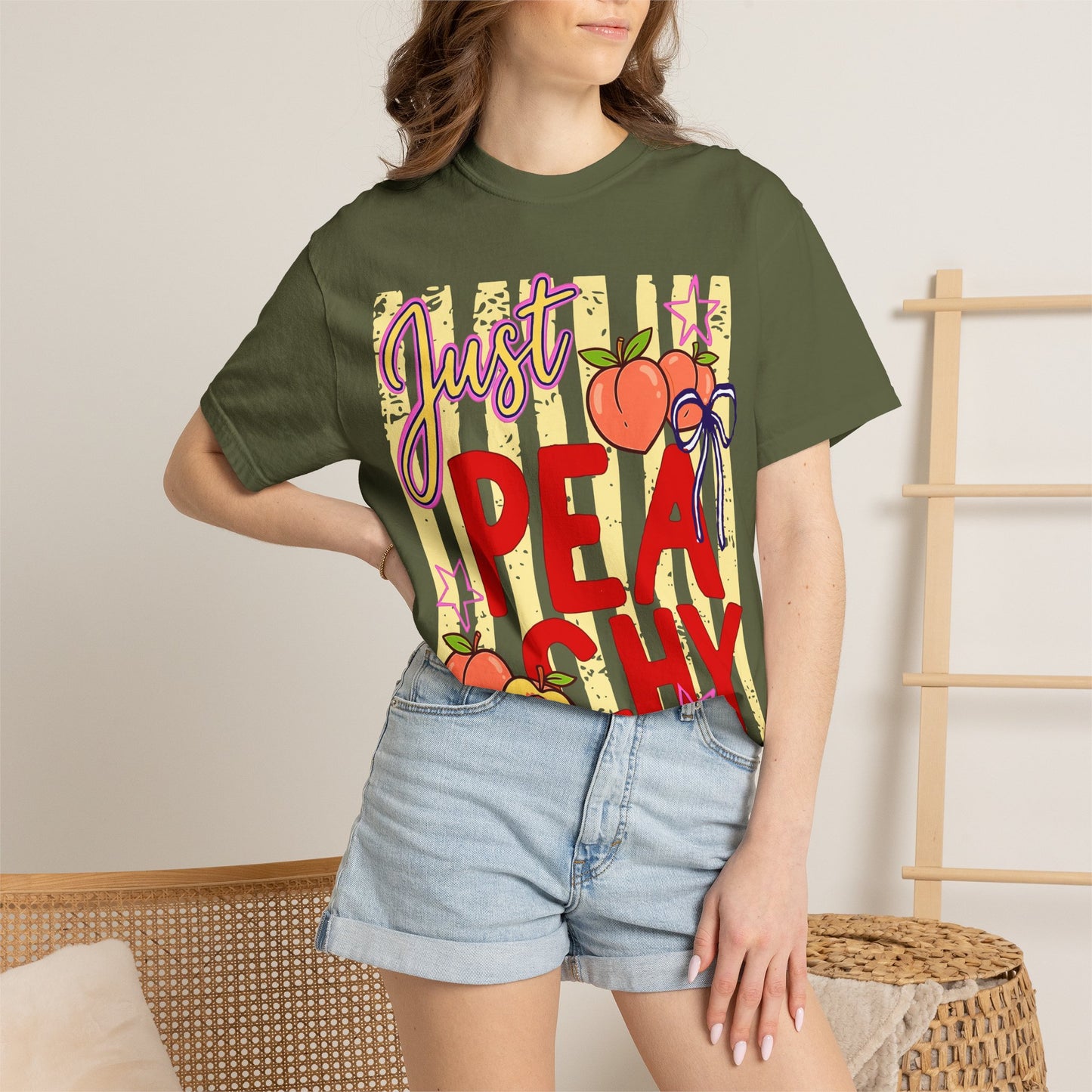 Just Peachy T-Shirt — Cute Retro Peach Graphic Tee
