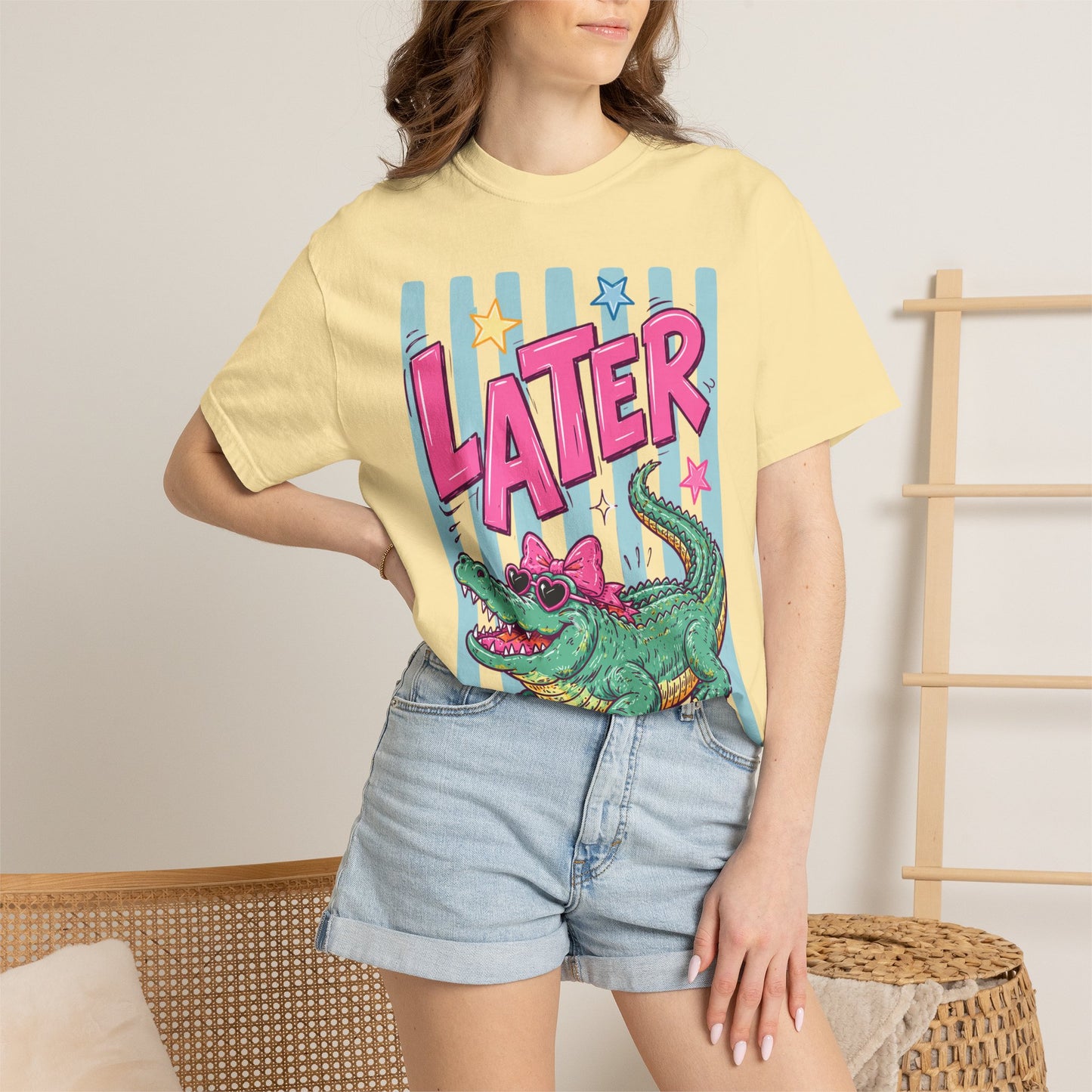 Later Alligator T-Shirt — Retro Cartoon Gator Graphic Tee