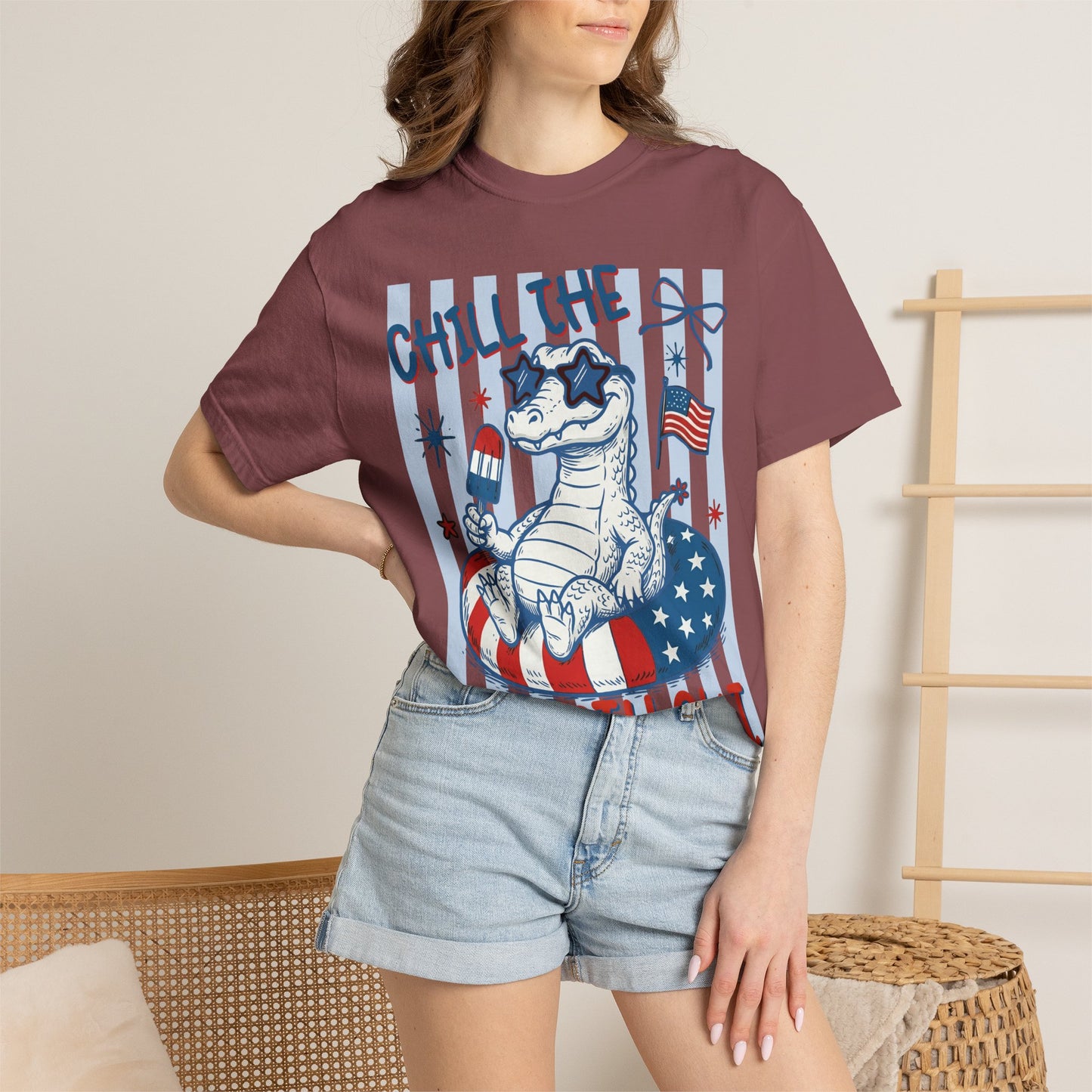 Fourth Out Chill Cat T-Shirt — Patriotic 4th of July Graphic Tee