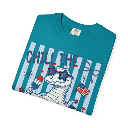 Fourth Out Chill Cat T-Shirt — Patriotic 4th of July Graphic Tee