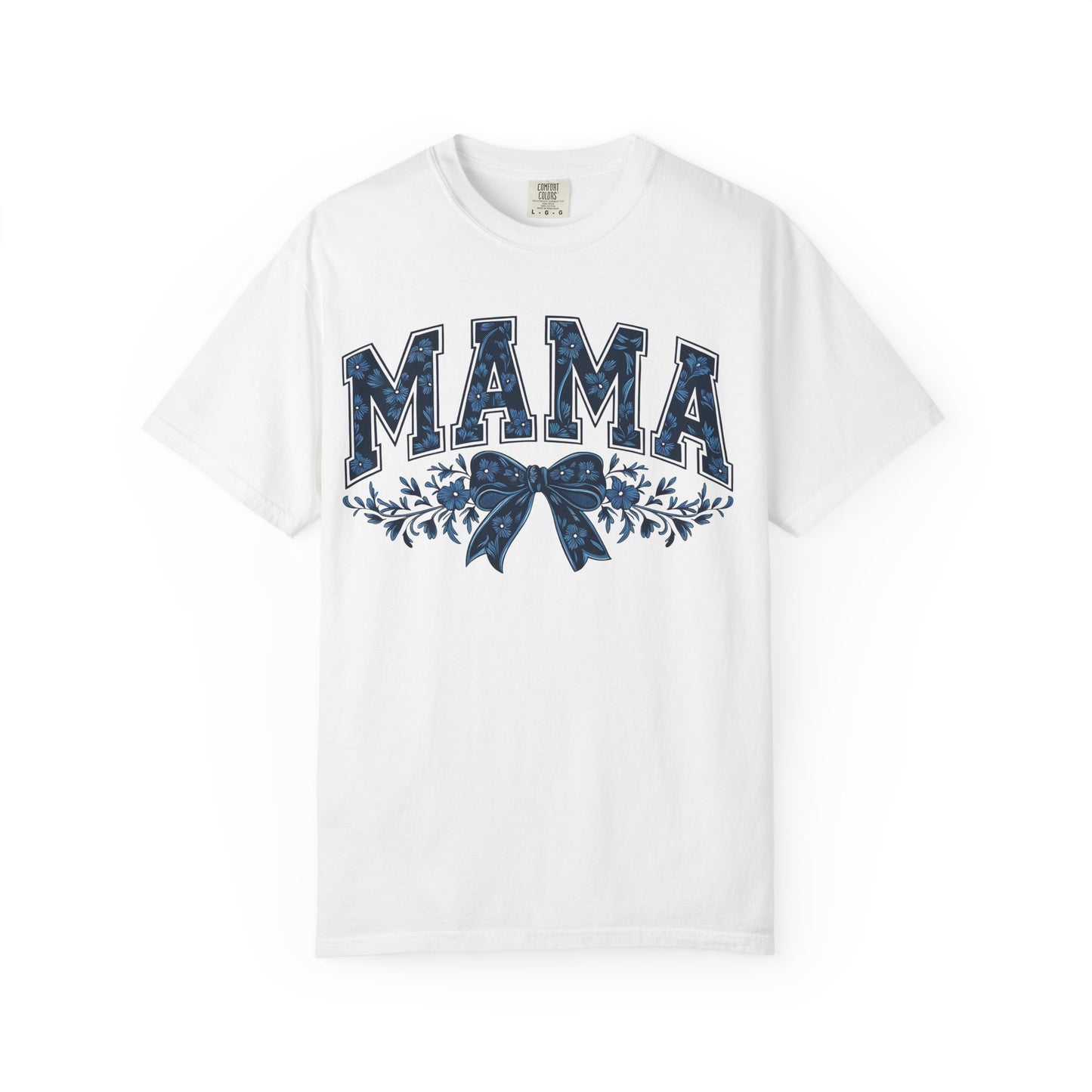 Mama Floral Bow T-Shirt — Retro Mom Graphic Tee