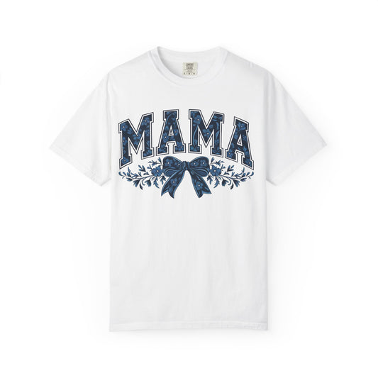 Mama Floral Bow T-Shirt — Retro Mom Graphic Tee