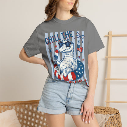 Fourth Out Chill Cat T-Shirt — Patriotic 4th of July Graphic Tee